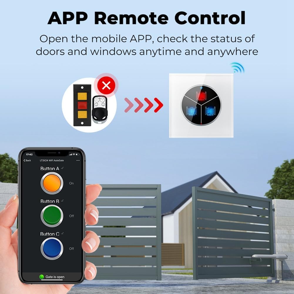 Wireless Garage Door Opener Remote WiFi Switch Universal Controlled by Smartphone Wireless Automatic Garage Door Switch for Automatic Gate Opener