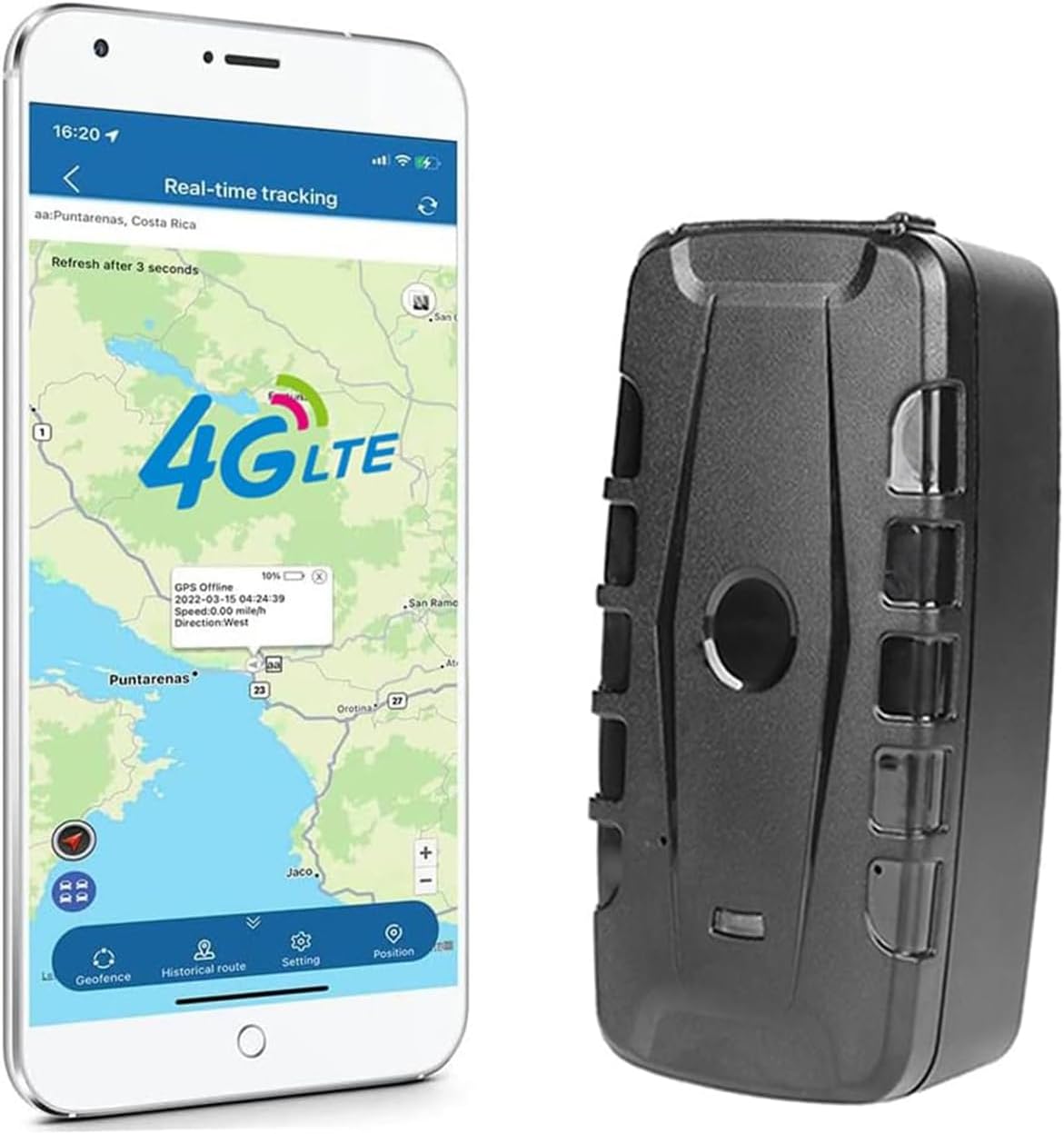 Car GPS Tracker for Vehicles Long Battery Life 20000mAh Tracker Device Real-Time and Precise Location Tracking Device Magnetic Waterproof Multiple Alarm App iOS/Android TK918 4G