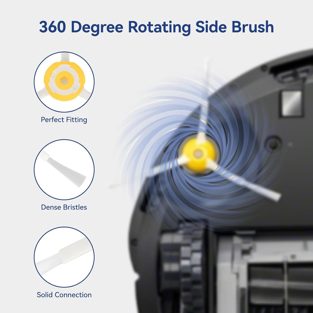 Replacement Accessories Kit for iRobot Roomba 600 Series 694 675 692 676 695 677 671 655 645 690 680 660 650 620 614 & 500 Series 595 585 564 robot- 6 Filter, 6 Side Brush and 3 Bristle Brush