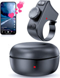 TikTok Scrolling Ring Remote Control, Camera Shutter Remote, Wireless Bluetooth Scrolling Ring for iPhone, iPad, iOS, Android - Graphite Black