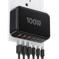 Fast Charger Block, GaN 6 Port USB C Charging Station Hub Cube, 100W Multiport Type C Wall Charger Power Strip Plug with PD 3.0+QC for iPhone 13 14 15 16 17 Pro Max XR XS 8 7, Samsung, iPad, Table