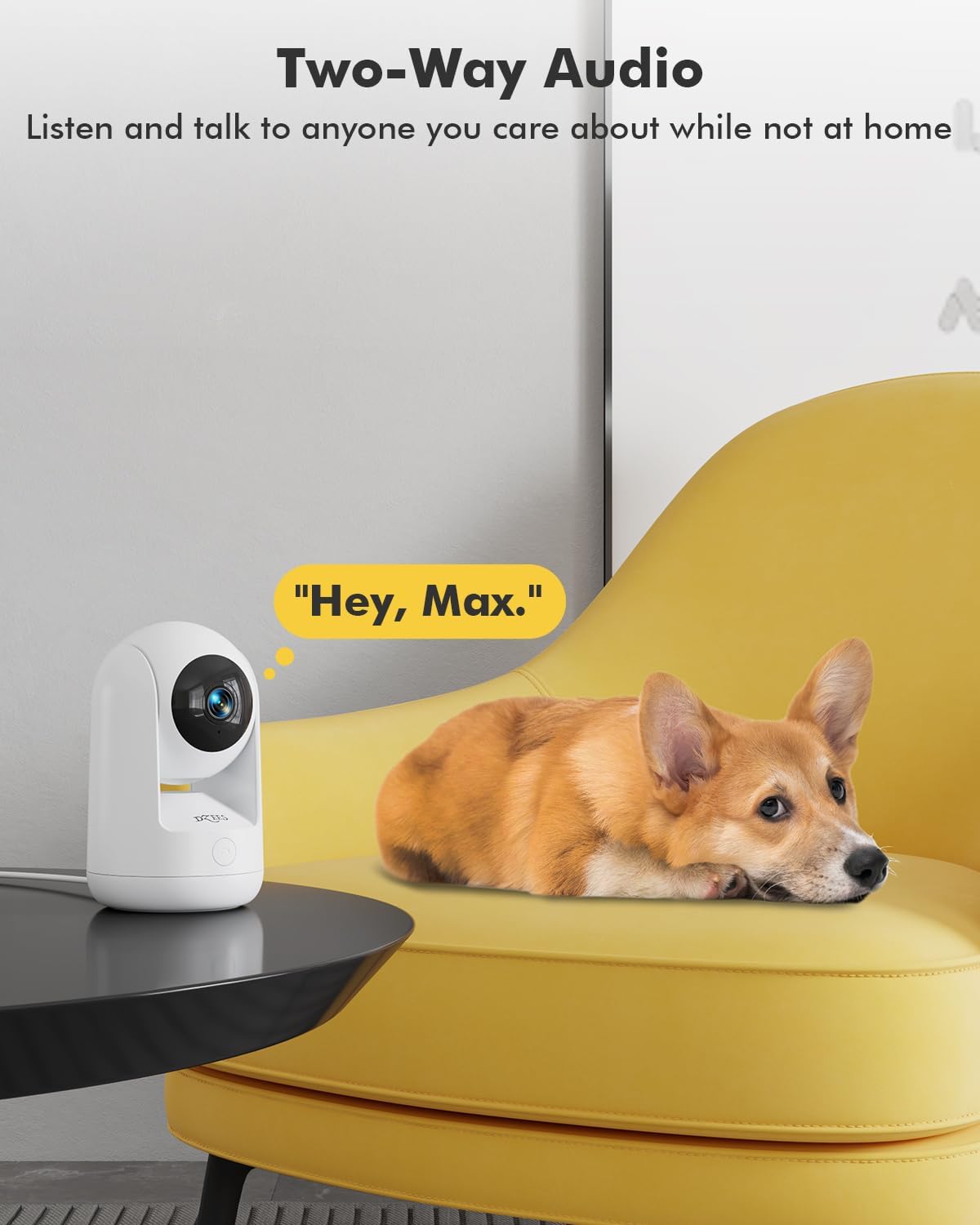 Dzees 5G/2.4G WiFi Indoor Security Camera Pet Camera No Subscription, 2K 360° WiFi Cameras, Wired Dog Pet Camera with Phone App, MagicPix Night Vision, Calls, 2-Way Audio, 24/7, Motion Tracking
