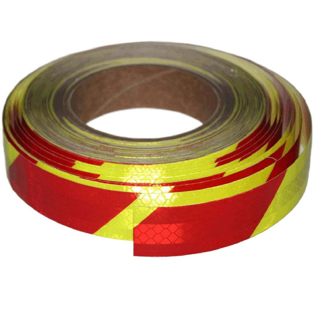 Non Fading Reflective Tape Outdoor Waterproof 1 inch Wide, High Visibility Warning Industrial Marking Tape, Safety Stickers (68 feet)