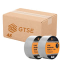 GTSE 2 inch x 108 ft Gray PVC Vinyl Floor Tape, 48 Rolls, Safety Marking Tape, 6 mil Thick, Suitable for Dance Floors, Gyms, Warehouses, Sports Facilities