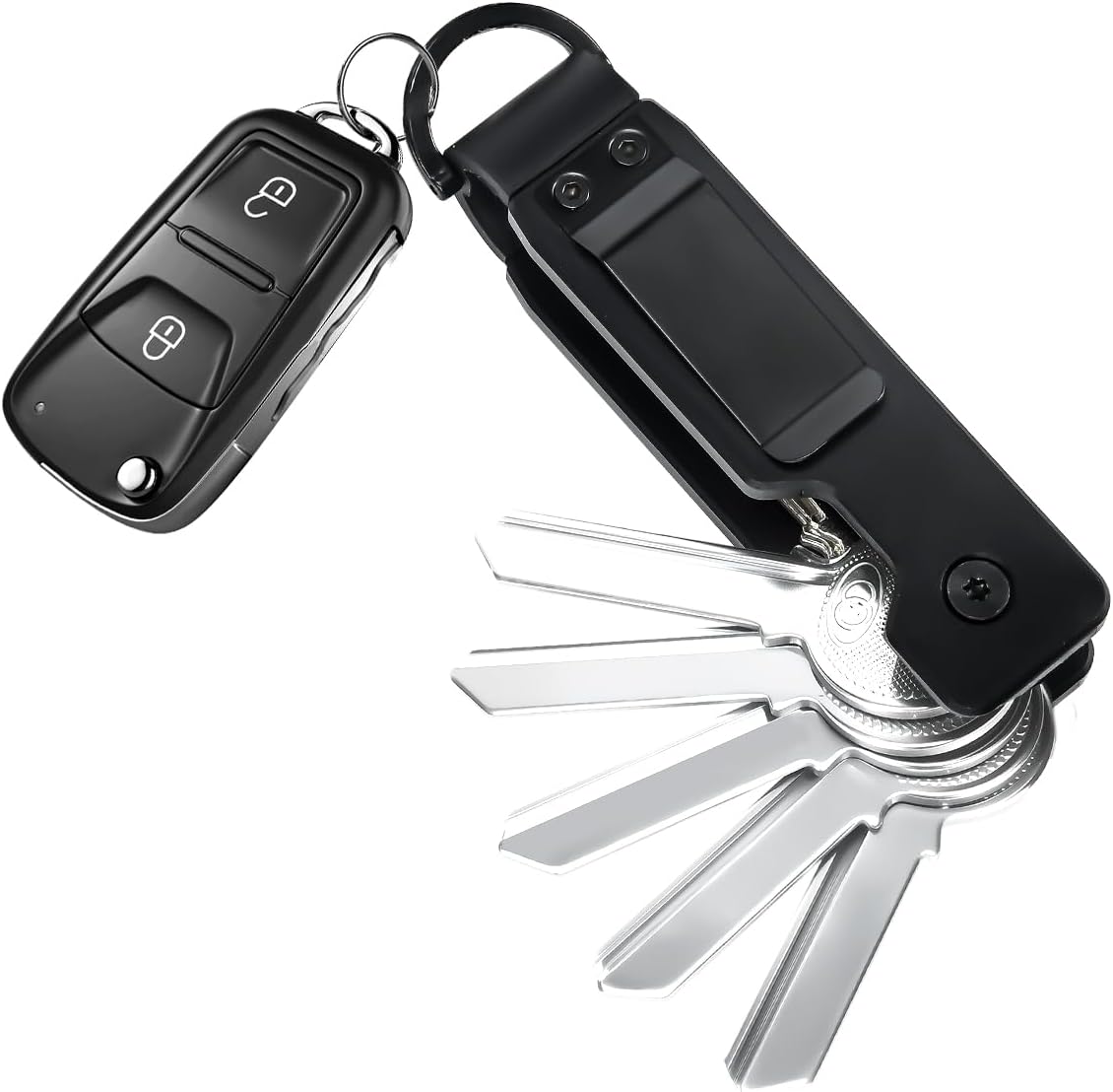 Keychain Key Holder Keychain Tile For Men/Women Key Finder Ring/Organizer for Car Keys Keyring Accessories 2-5 Keys