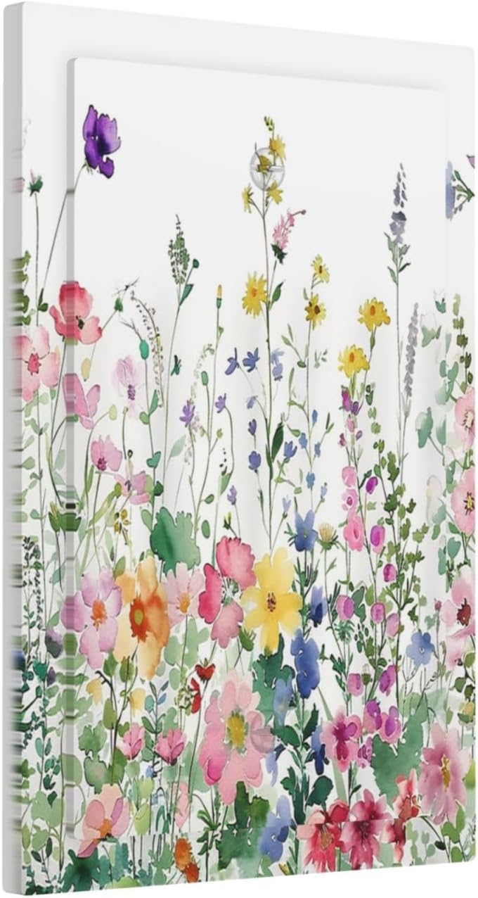Light Switch Cover Plate Boho Colorful Flowers Plant Rustic Wildflower 1 Gang No Device Blank Electrical Wall Plates Faceplate Decorative Switch Plate for Bed Room Bathroom Decor