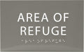 6" X4" Area of Refuge Sign - ADA Compliant Tactile Graphics Grade 2 Braille Text | Wall Mount Plastic Signs for Shopping Malls, Offices, Hotels, Schools, Apartments & Restaurants
