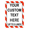 Custom Sign Outdoor Metal Vertical, Personalized Metal Sign for Parking, Gate, Delivery, Garage, Weatherproof Customized Signs for Outside, Make Your Own Signs Custom(18x12 Inches, Border)
