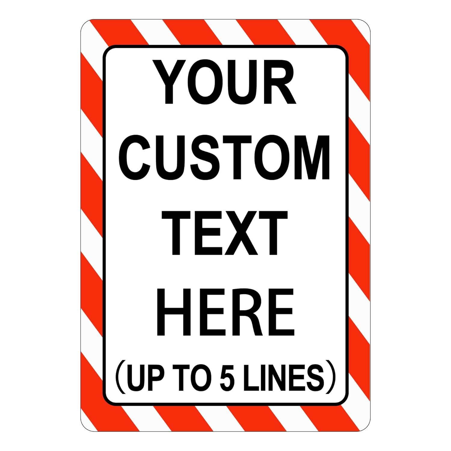 Custom Sign Outdoor Metal Vertical, Personalized Metal Sign for Parking, Gate, Delivery, Garage, Weatherproof Customized Signs for Outside, Make Your Own Signs Custom(18x12 Inches, Border)