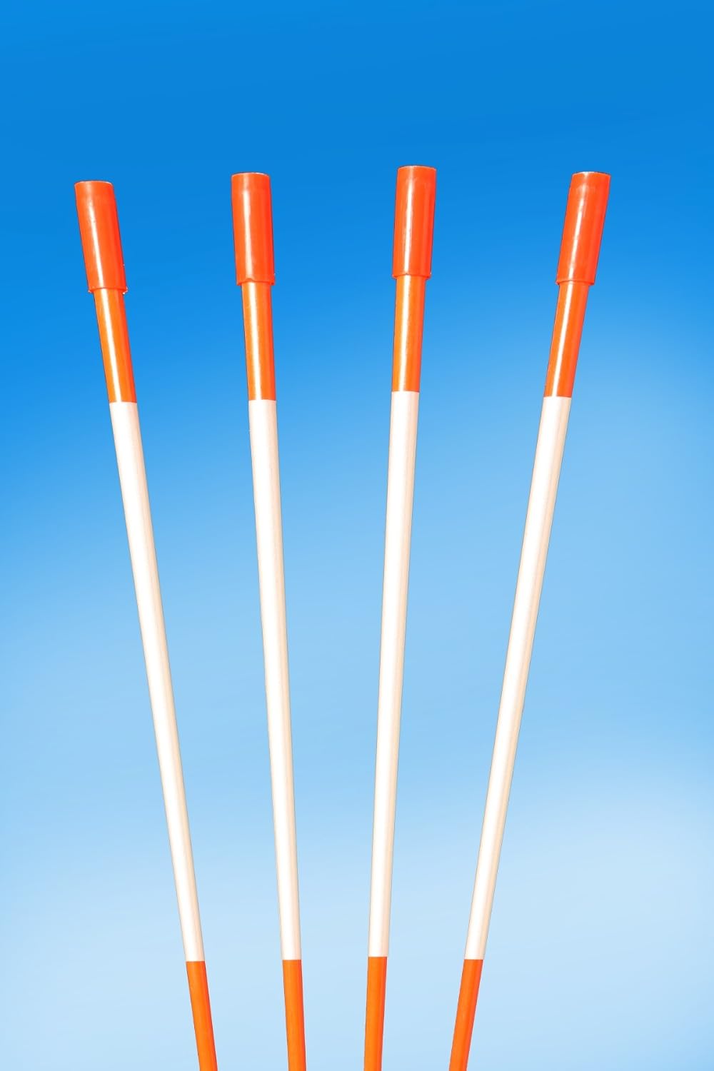 72" Fluorescent 6 FT. Orange 50 Driveway Markers, Reflective Snow Stakes, Plow Stakes,5/16" Thick, 50 Pack 6 FT. Tall