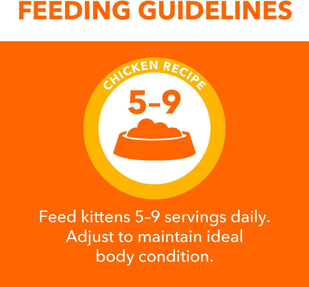 IAMS Perfect Portions Healthy Kitten Grain Free Wet Cat Food Cuts in Gravy, Chicken Recipe, 2.6 oz. Easy Peel Twin-Pack Trays (24 Count, 48 Servings)