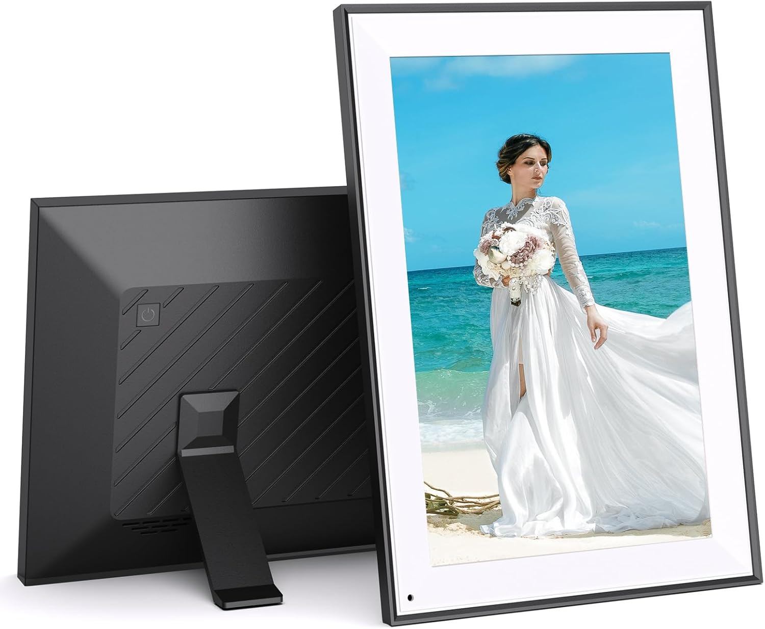 Digital Picture Frame 10.1-inch Digital-Photo-Frame - IPS Touch Screen Digital Frame, 32GB, Auto-Rotate, Light Sensor, Easy Setup to Share Photos/Videos via APP Email, Gift for Family Friends