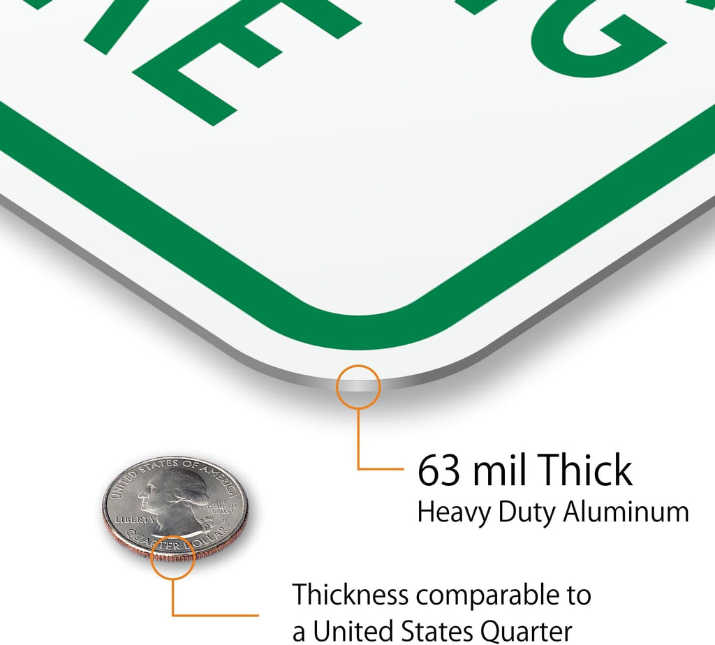 SmartSign 18 x 12 inch “Reserved Parking” Custom Metal Sign - Add Text, 63 mil Aluminum, 3M Laminated Engineer Grade Reflective Material, Green and White, Made in USA