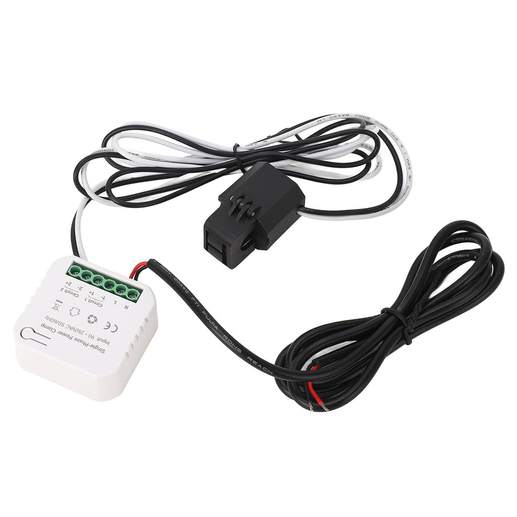 Smart Energy Monitor, Bidirectional Solar PV Grid Power Meter with 80A CT Clamp Sensor, for, Real Time Voltage Current Power Factor Monitoring