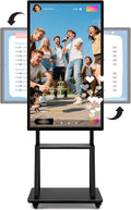 Smart Board 55 Inch, 8+64GB Interactive Whiteboard Google EDLA Certified Rotating Touch Screen, Screen Mirroring for Live Streaming, Classroom, Home and Business (Wall Mount Included)