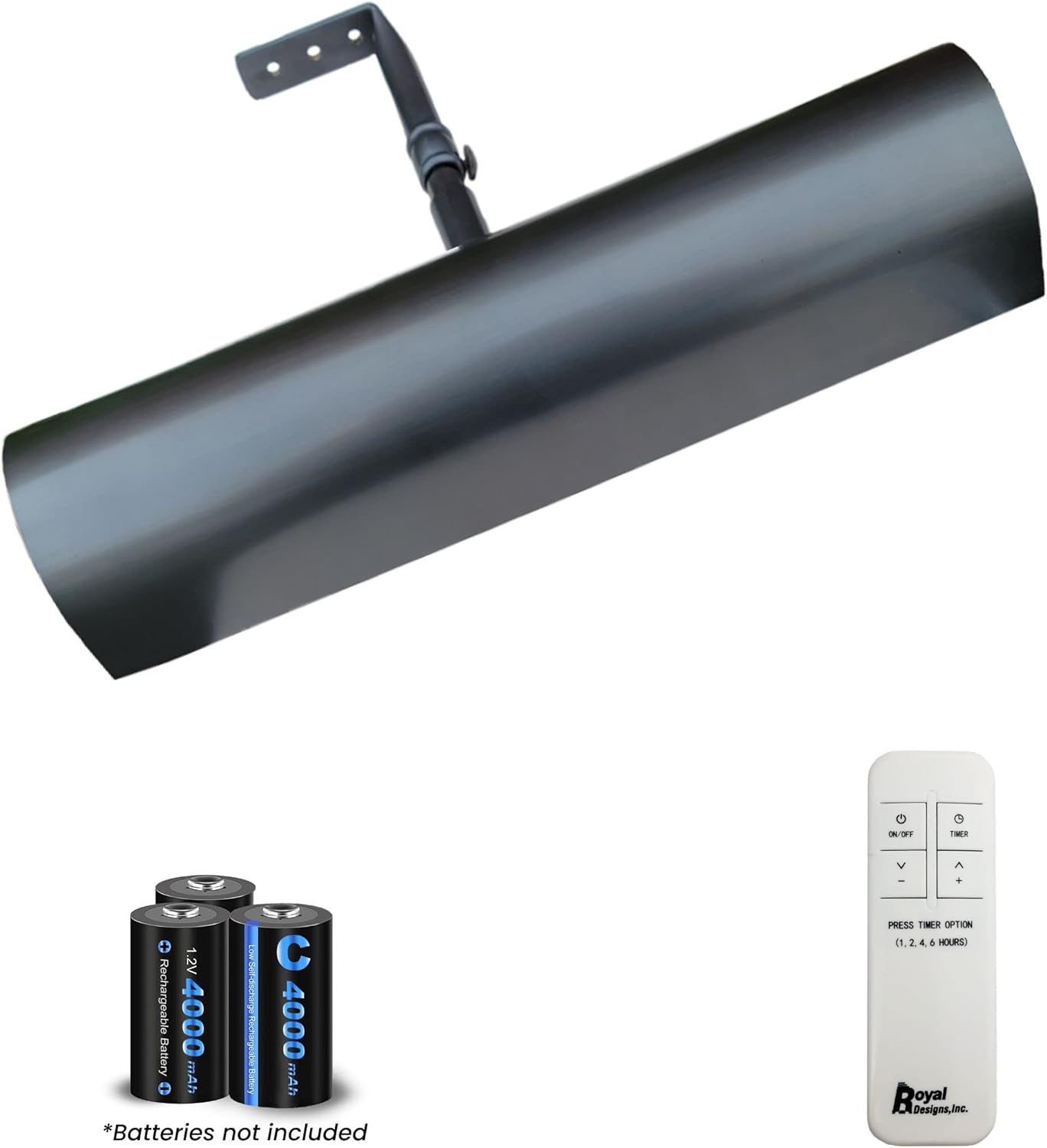 Royal Designs, Inc. Cordless Remote Control LED Picture Light, Dimmable with Timer Function, Oil Rubbed Bronze, 8.75 Inches, 2 Pack