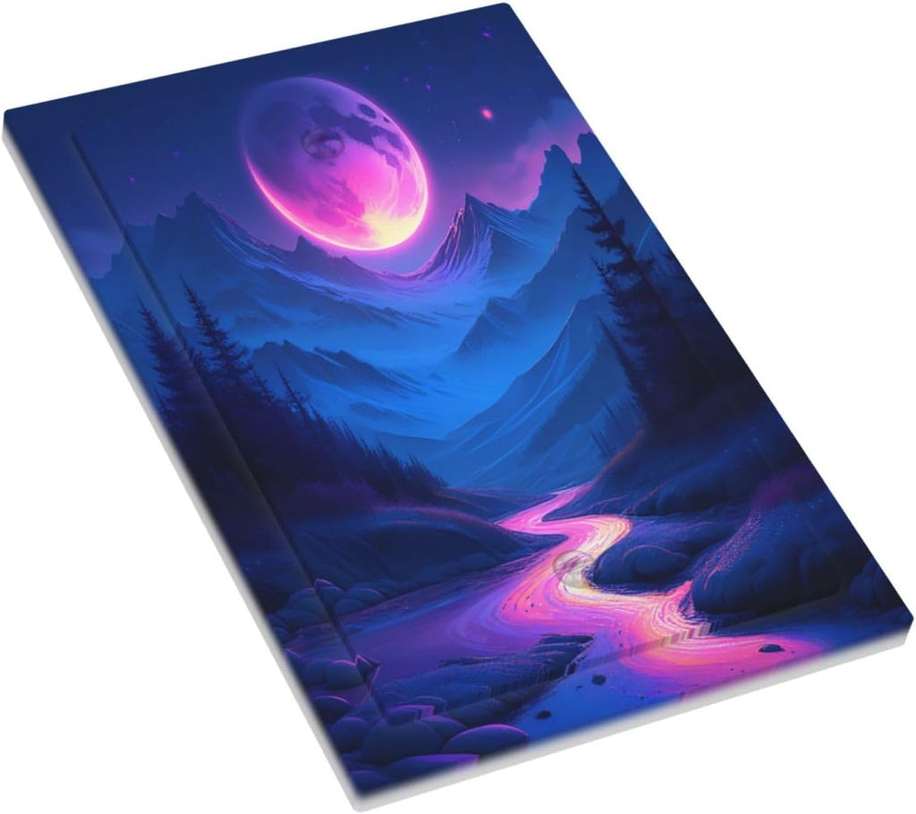 Purple Cyberpunk River Full Moon Mountain Forest Light Switch Cover Plate 1 Gang No Device Blank Decorative Switch Plate Electrical Wall Plates Faceplate for Bedroom Bathroom Decor