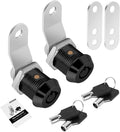2 Pack Tool Box Lock with Keys, 5/8" RV Storage Lock Keyed Alike, Cabinet Lock Cam Locks for Toolbox Lock Replacement Mailbox RV Compartment Locks with Manual (Black -2 Pack, 5/8 Inch)…