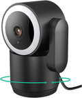 Luna 2K Indoor Cameras for Home Security, 2.4GHz & 5GHz WiFi, 360-Degree Pan-Tilt, Built-in Spotlight, Human Auto Tracking, Siren, Pet/Dog/Baby Camera with Phone app, Black (2025 Upgrade Version)