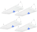 LED Linear High Bay Shop Lights with Motion Sensor, 150W LED Shop Light, 21000lm 140LM/W, 100-277V, 5000K Adjustable Tilt Hanging Commercial Linear High Bay Lights for Workshop Garage, 4-Pack
