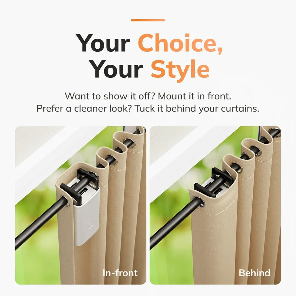Ryse SmartCurtain | Motorized Curtain | Turn Current Curtains into Electric, Automated Drapes | Easy Install | Works with Existing Single or Double Curtain | Phone App Enabled | Charger Not Included