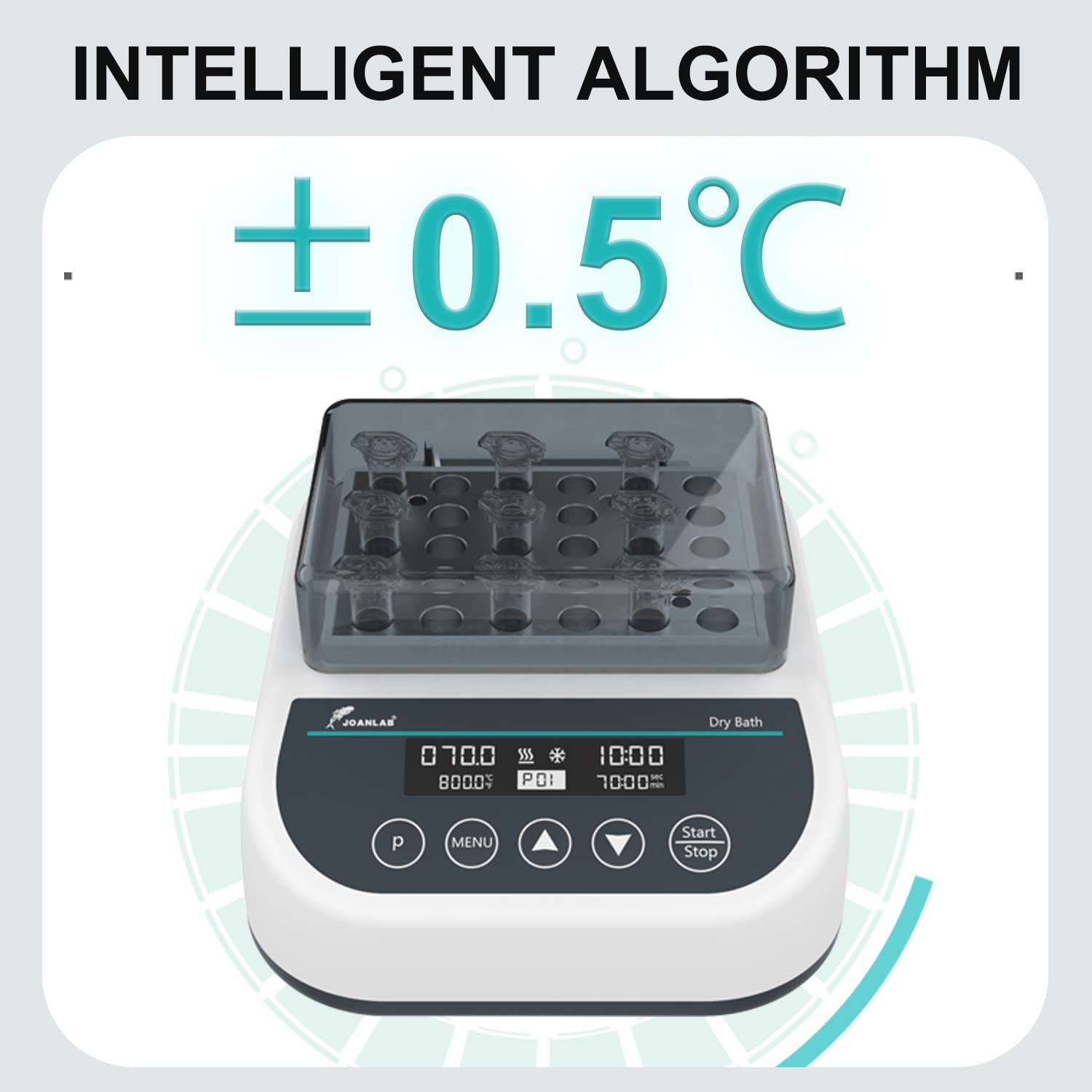 JOANLAB Dry Bath Incubator Digital Laboratory Thermostatic Dry Bath Heater with 1.5ml Heating Block (Heating&Cooling Function with 1.5ml*35 Block)