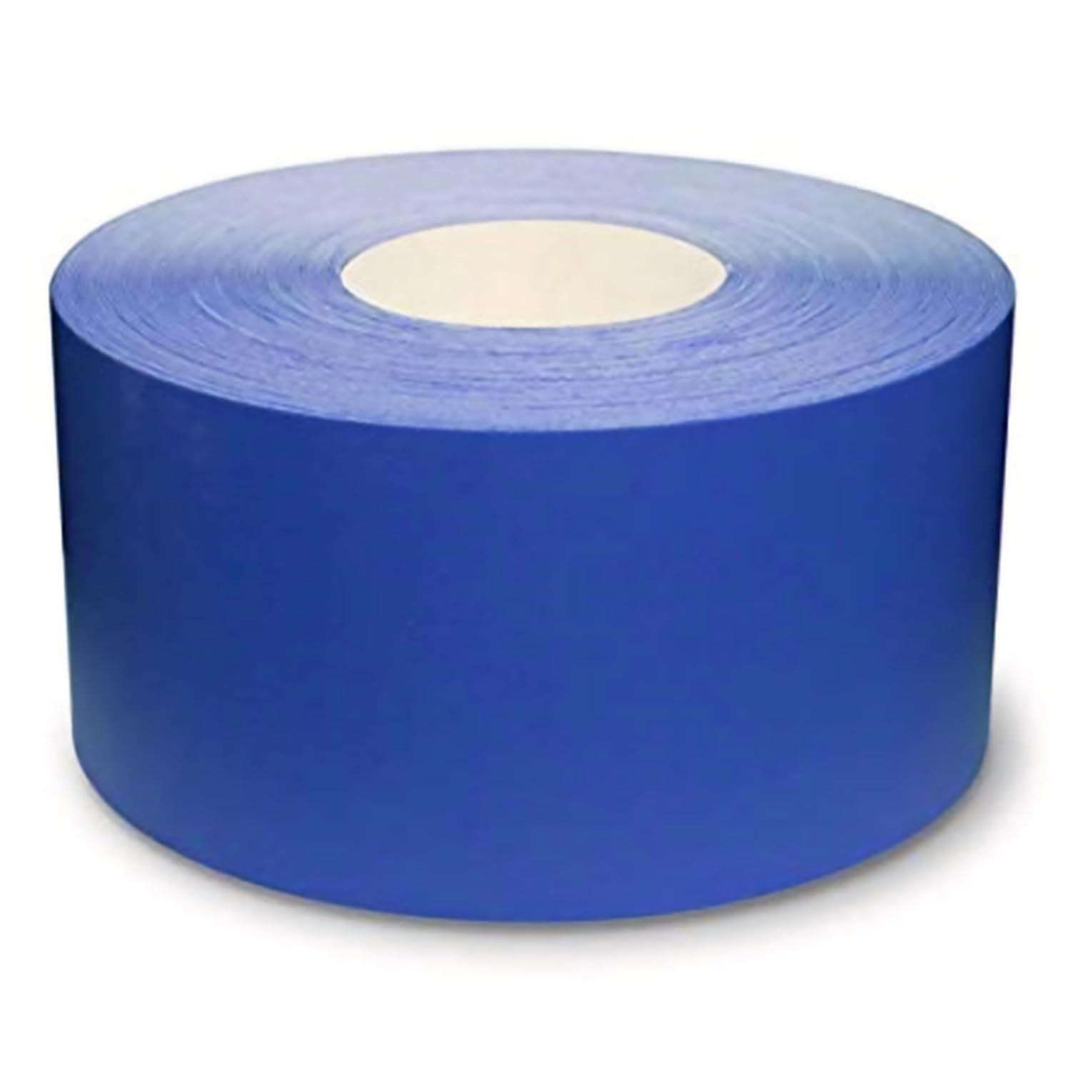 Mighty Line UltraLine Solid Floor Marking Tape for Safety, Caution, Warning, Heavy-Duty, Peel and Stick Adhesive, Beveled Edge Design, Industrial Quality, 4 Inch, 100' Roll, Blue
