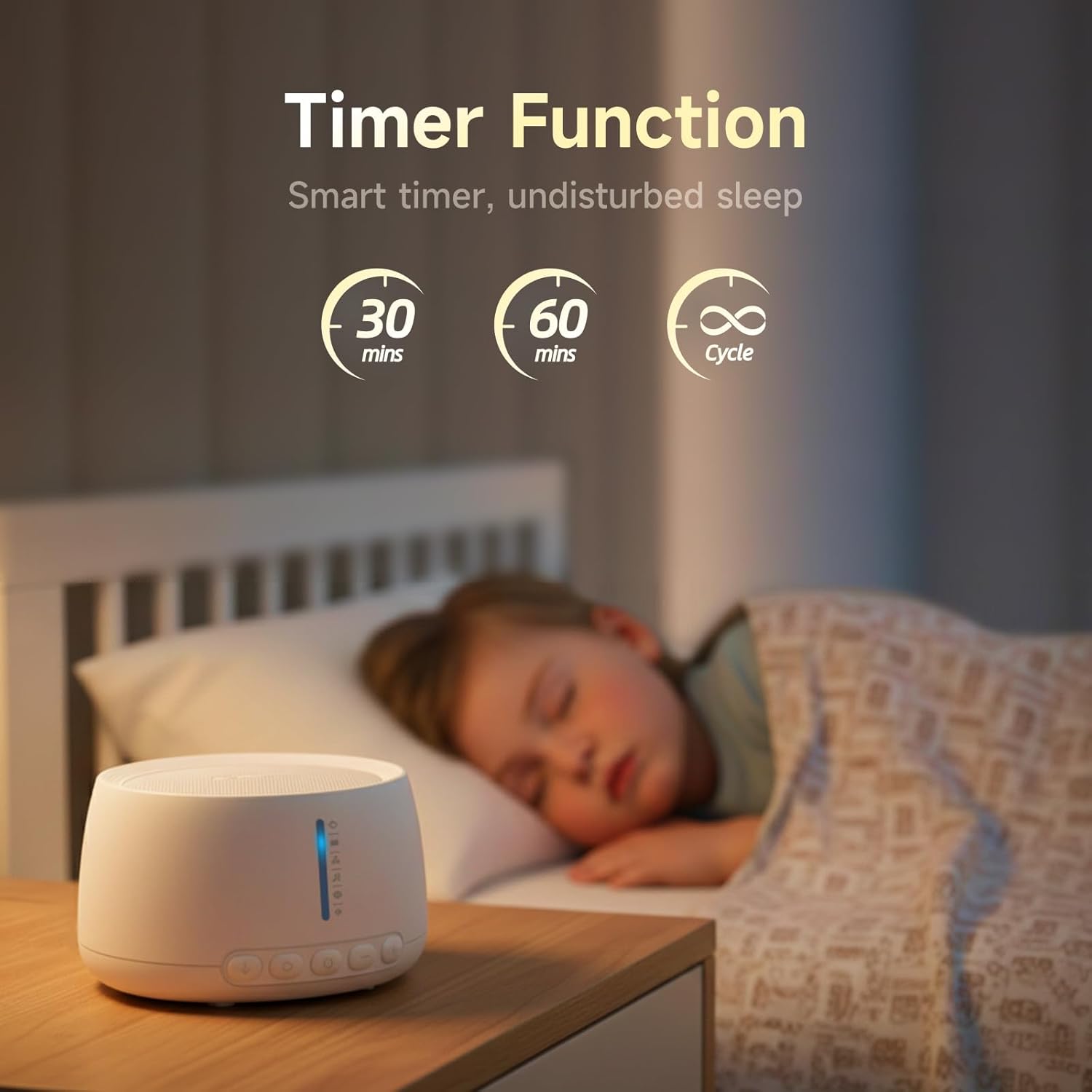 White Noise Sound Machine,18 Non-Looping Sounds,Sleep Timer,ZenNap App Included 500+ Hi-Fi Audios, 8-Sounds Mixing,Sound Machine for Sleeping,Office,Travel,Home