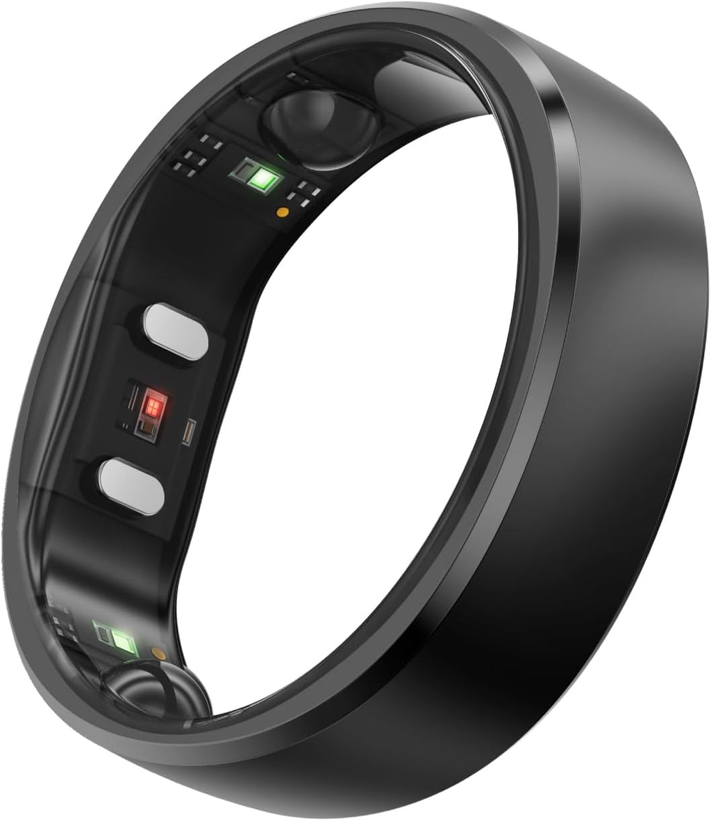 RingConn Gen 2, World’s First Smart Ring with Sleep Apnea Monitoring, No APP Subscription, 12-Day Battery Life, Stress/Heart Rate/Women's Health Tracker, Android & iOS Compatible (Black, Size 6)