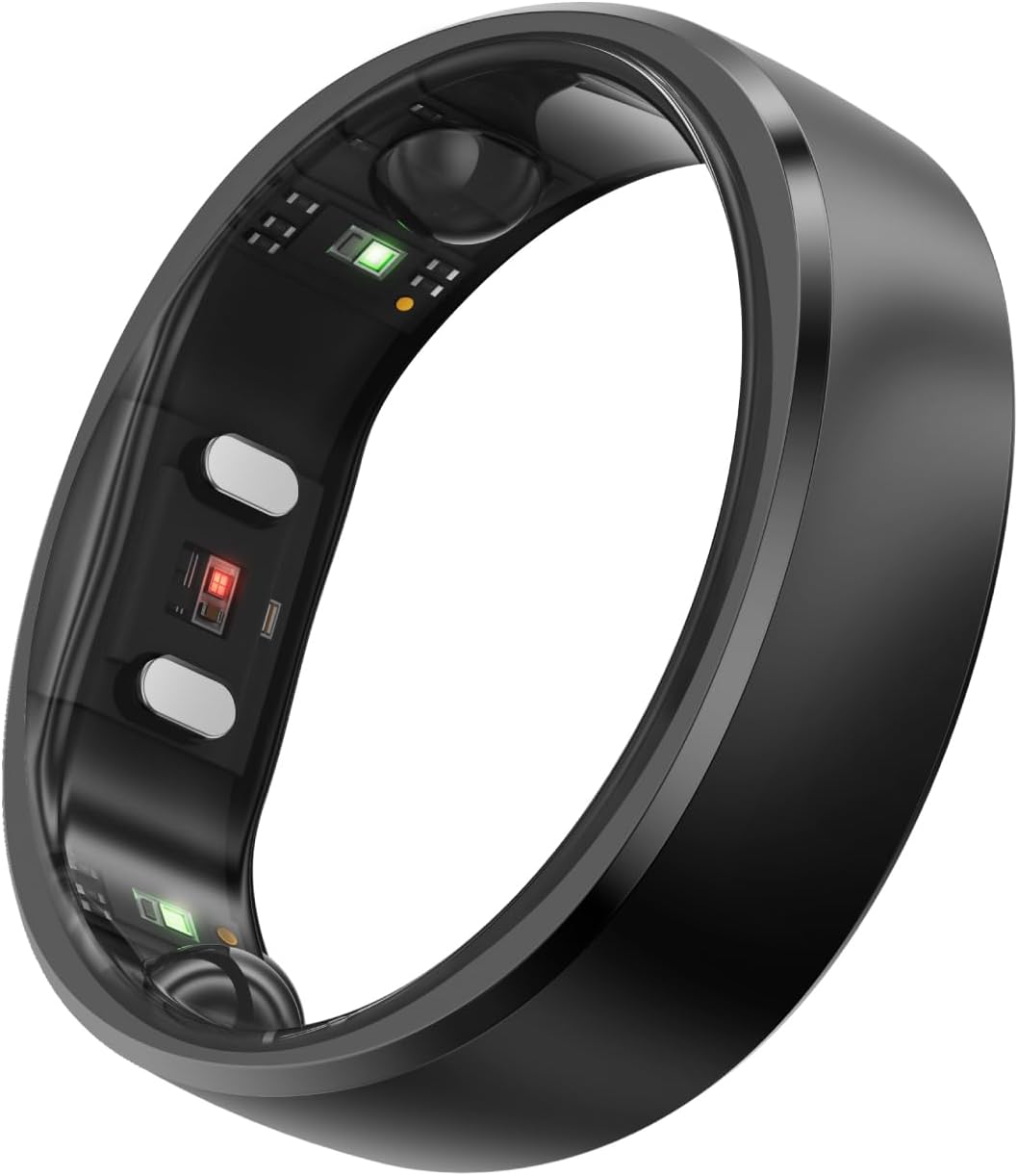 RingConn Gen 2, World’s First Smart Ring with Sleep Apnea Monitoring, No APP Subscription, 12-Day Battery Life, Stress/Heart Rate/Women's Health Tracker, Android & iOS Compatible (Black, Size 13)