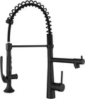 Matte Black Kitchen Faucet with Sprayer,AIMADI Commercial Single Handle One Hole Pull Down Sprayer Kitchen Faucets