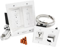 In Wall Cable Management Kit - Hide Wires Wall Mount TV Kit with Wall Cable Pass Through, Complete Cord Hider for Wall Mount TV