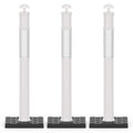 RoadHero 45 Inch Delineator Post with Rubber Base, Heavy Duty White Traffic Delineator Posts Cones with Reflective Collars for Parking Lots, Road Safety, Construction Events 3 Pack