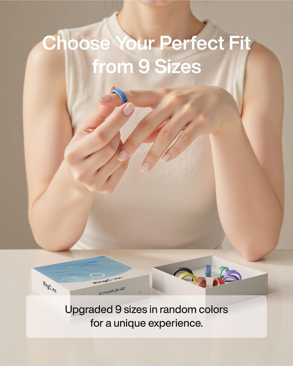 RingConn Gen 2 Air Sizing Kit - Size First Before You Buy - Choose from 9 Sizes - Sizes 6 to 14 - Only Smart Ring