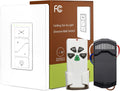 Ceiling Fan Remote Control Kit, Universal Ceiling Fan Remote Control Kit and Dimmer Light Switch Combo, Ceiling Fan Wall Switch UC9050T, Compatible with Hunter Hampton Bay