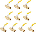 1/2" Press propress Ball Valve with EPDM O-Ring 1/4-Turn Full Port Shut Off Stop Valve for Copper Tubing Connection LF Brass 10PCS