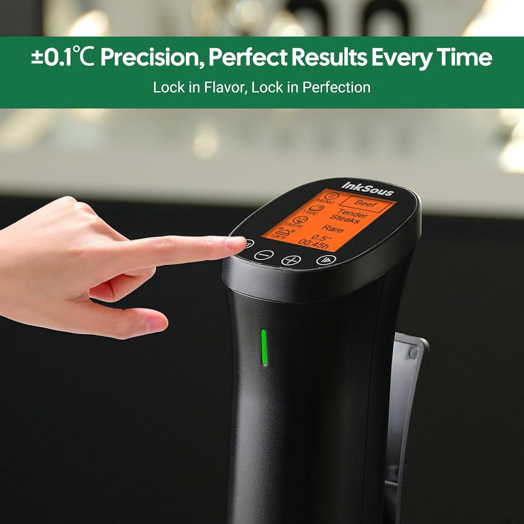 WIFI 2.4G Sous Vide Cooker 1000W Immersion Circulator with APP 14 Recipes,Alarm,Calibration & Timer, 3D Water Fast Heating Ultra-Quiet Sous Vide Machine