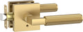 Asidrama 1 Pack Champagne Bronze Privacy Door Handles, Door Lever with Door Knobs Indoor for Bedroom or Bathroom, Heavy Duty Door Handles Interior with Locks for Left Right Sided Doors