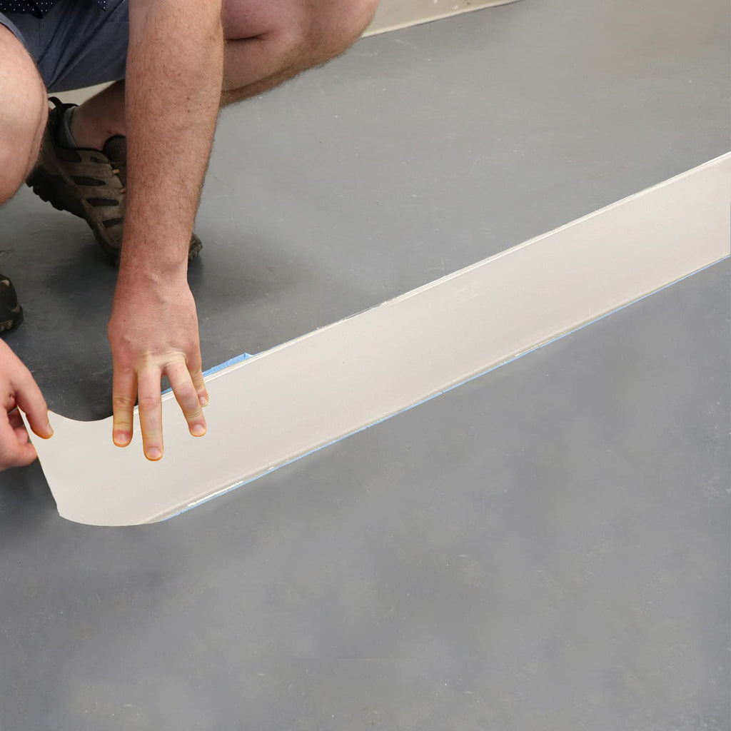 SmartSign White 4 inch x 100 feet Floor Marking Tape, 32 mil Vinyl Floor Tape, Superior Mark Industrial Use Safety Tape with Beveled Edges, Strong Adhesive, for Gym/Warehouse/Courts