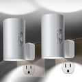 Modern Led Night Lights - Sensor Dusk To Dawn, 5000K Daylight White, Dimmable 0-100 LM, 2 Pack for Bathroom, Bedroom, Kitchen, Toilet, Hallway