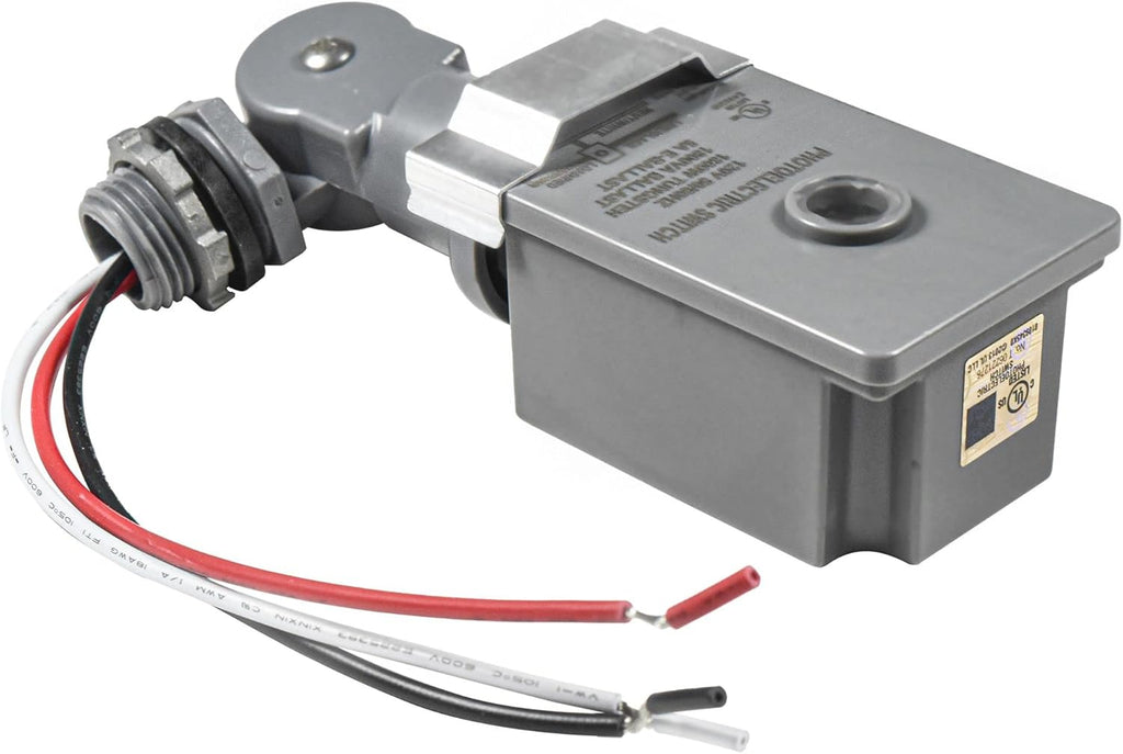 HQRP Photocell Thermal Type Light Sensor Stem and Swivel Mount Dusk to Dawn Hardwired Switch Photoelectric Control for Barn Lights Outdoor, Back Yard Lightening, Outdoor Lighting, etc.