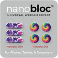 Camera Cover Slide - Essential Computer Accessories - Slim Laptop Suction Cap - Phone Camera Cover - 7-Pack, Tie Dye
