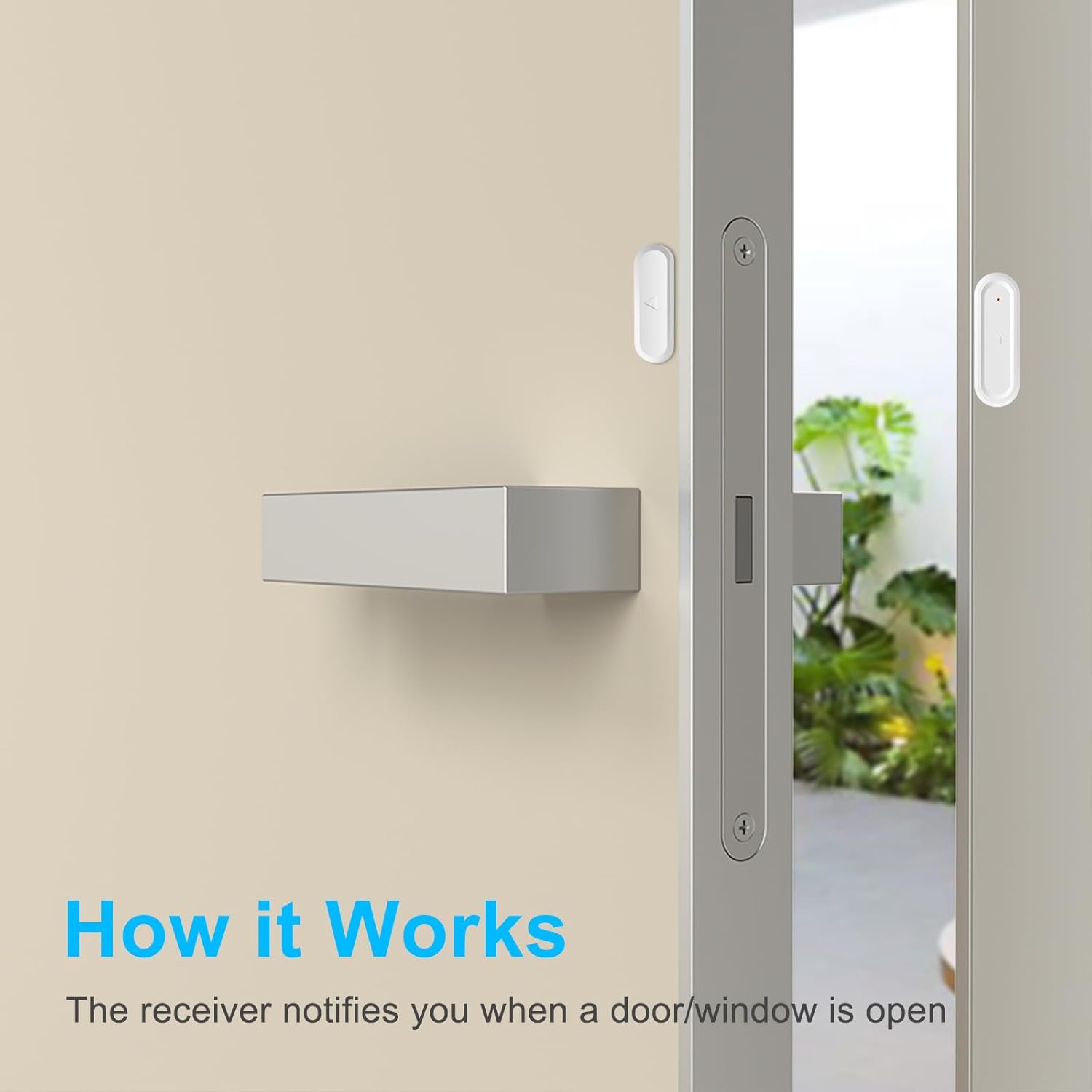 GreenCycle Wireless Door Open Chime, Battery Operator Wireless Door Chime, with 600Ft Range 36 Chimes 4 Volume Levels Adjustable LED Display for Business/Home/Office/Store (2 Receiver 2 Sensor)