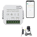Smart Energy Monitor, Single Phase Clamp Electricity Meter with 1 * 80ACT Current Transformer, WiFi, Real-Time Electricity Monitor/Meter, Solar/Network Metering
