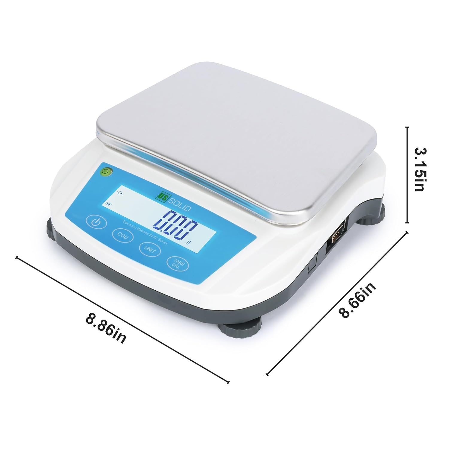 U.S. Solid Precision Lab Scale 5000g x 0.01g Analytical Balance RS232 Interface, 19 Measurement Units