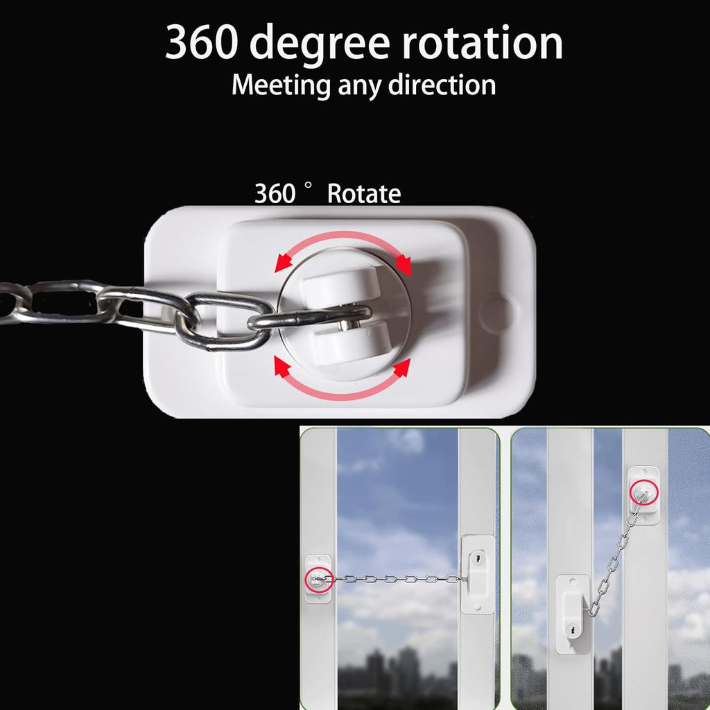 CMINGJ (3 Pack) Child Safety Locks, Adjustable Refrigerator Lock with Keys, for Fridge, Door, Drawers, Toilet and Child Safety Cabinet Lock, door lock, window lock for Kids and Toddlers (White)