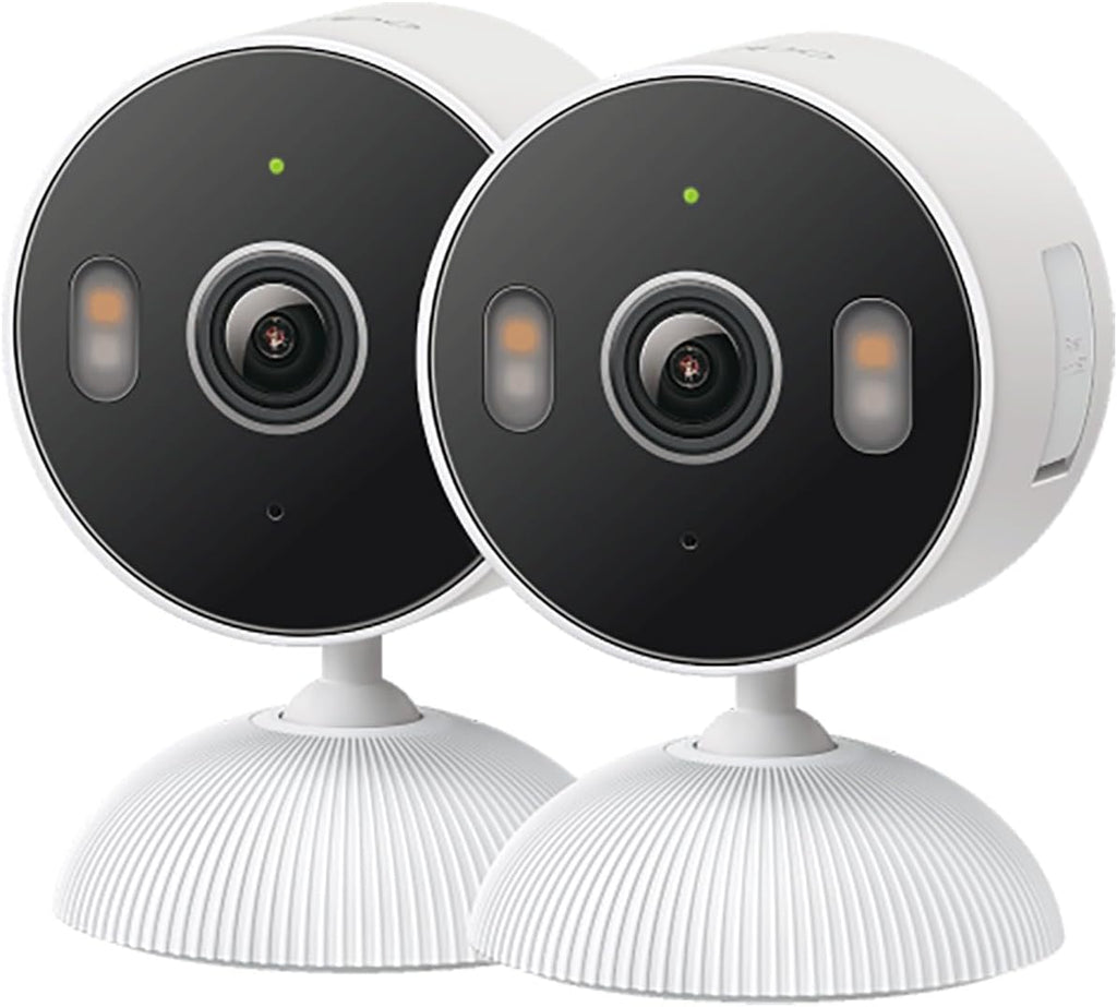Tapo 2K 3MP Indoor/Outdoor Security Camera - Free Person/Motion/Cry Detection, Color Night Vision, IP65 Weatherproof, SD/Cloud Storage, Works w/Alexa & Google Assistant, HybridCam (2-Pack)