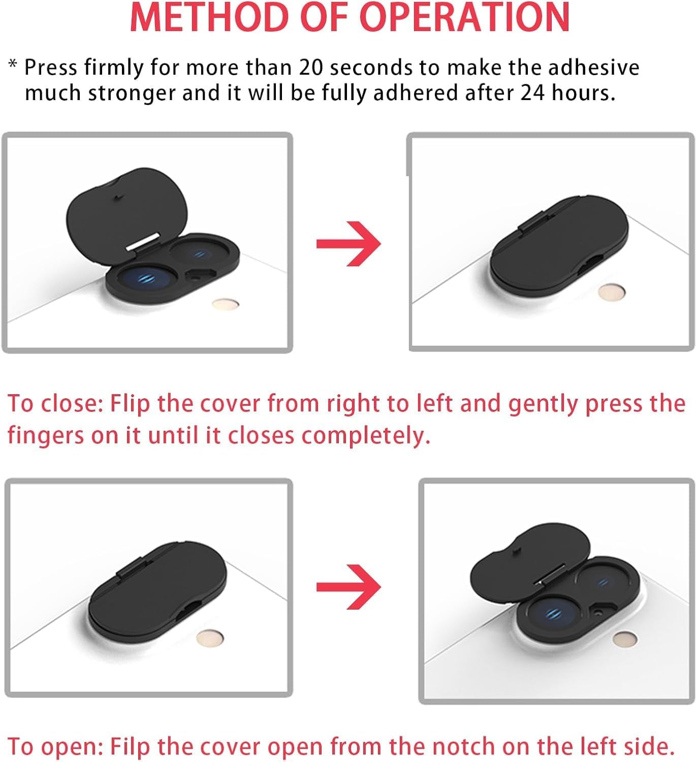 Front Camera Cover Compatible for iPhone 16/16 Plus with Rear Lens Cover,Protect Privacy and Security But Not Affect Facial Recognition (2Pack)-2025 Updated Version