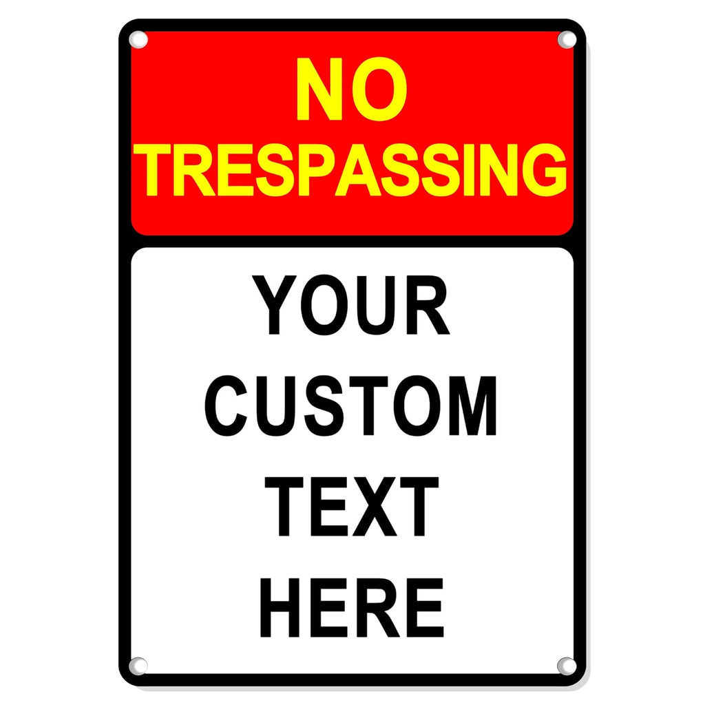 Custom Sign Outdoor Metal Vertical, Personalized Metal Sign for Parking, Gate, Delivery, Garage, Weatherproof Customized Signs for Outside, Make Your Own Signs Custom(18x12 Inches, Header)