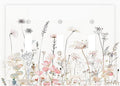 Floral Watercolor Wildflower Dandelion Plant Decorative Switch Plates 3 Gang Wall Plate Triple Toggle Light Switch Cover Faceplate Electrical Wall Panels for Farmhouse Bed Room Decor